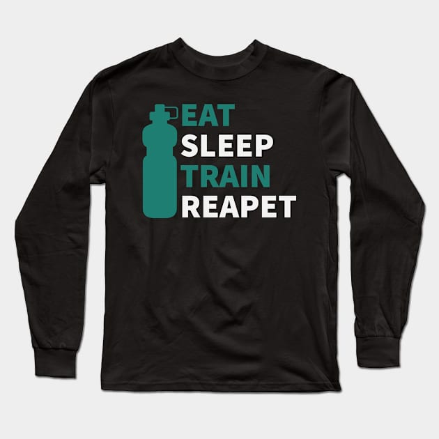 Eat sleep Long Sleeve T-Shirt by TS Studio